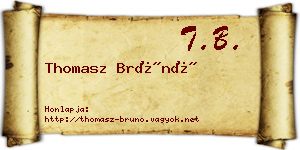 Thomasz Brúnó névjegykártya